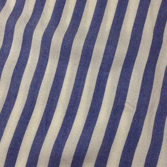 Beach Lunch Lounge Blue White Stripe Button Up Shirt Women’s L Rayon Lyocell - Picture 5 of 7